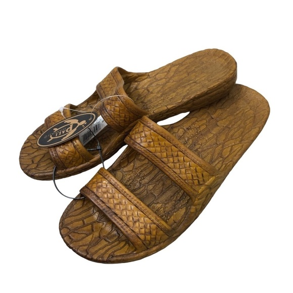 Pali Hawaii Shoes - Pali Hawaii Moses Sandal Shoe Unisex 9 Brown NWT Slides Casual Beach Vacation